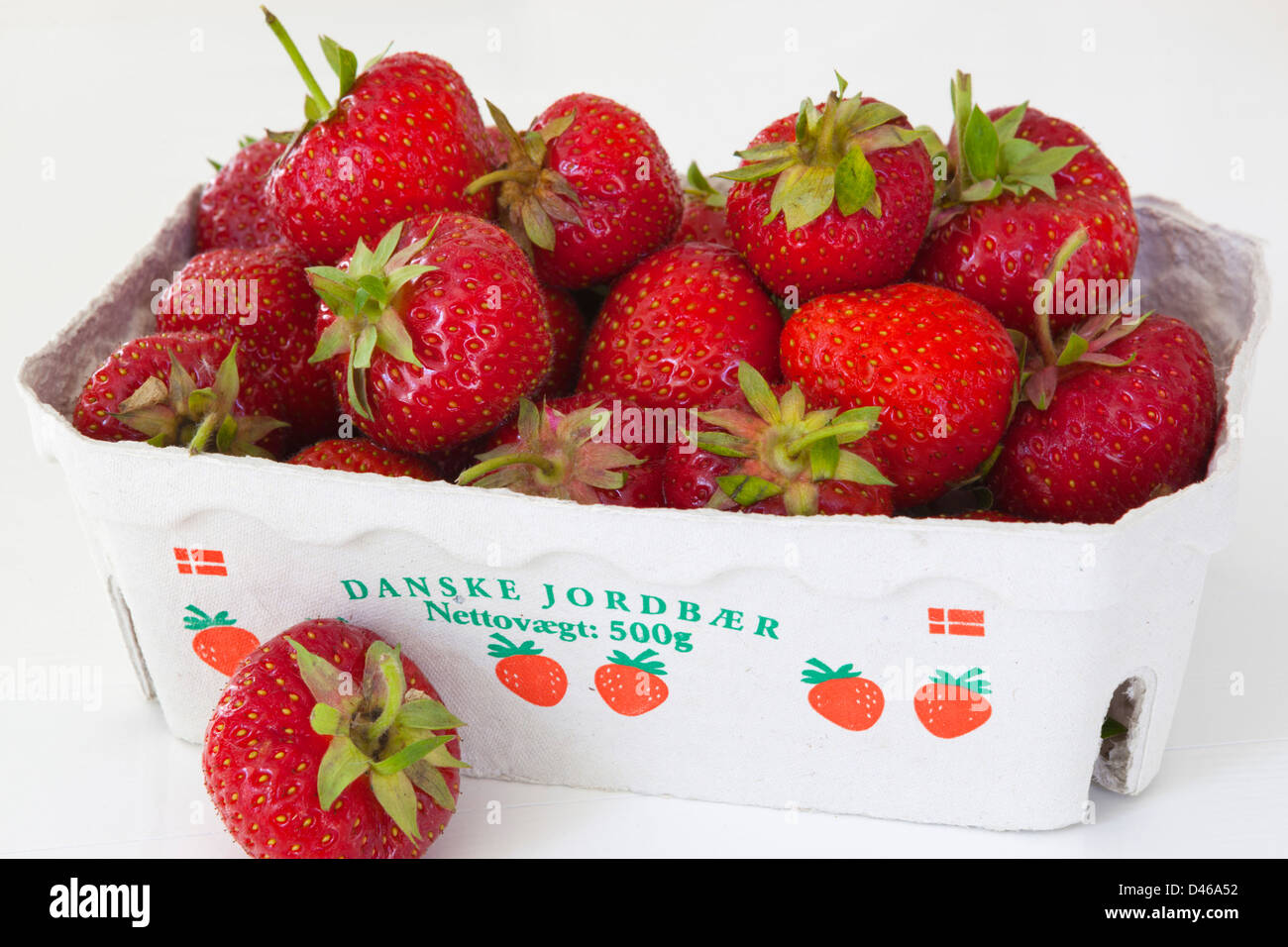 Danish strawberries (Jordbær) Stock Photo