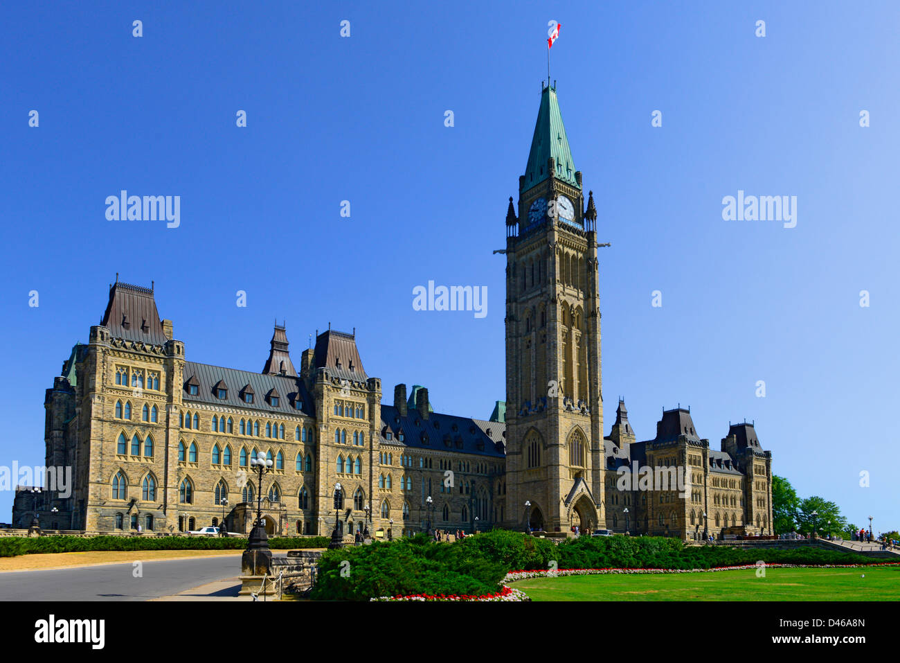 Parliament Hill Peace Tower Ottawa Ontario Canada National Capital City ...