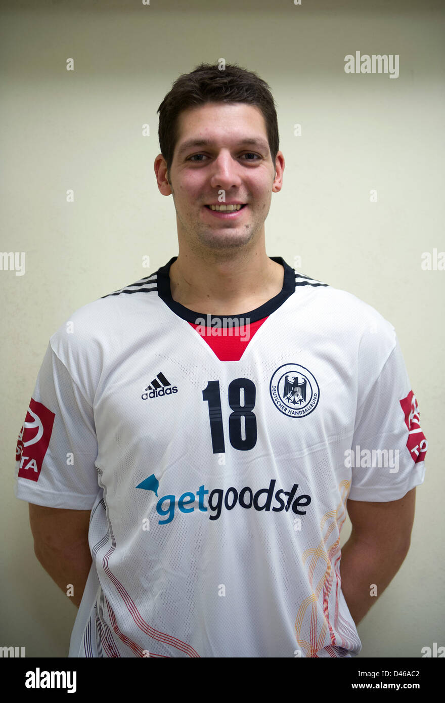 Player of the men's German national handball team, Felix Danner, is ...