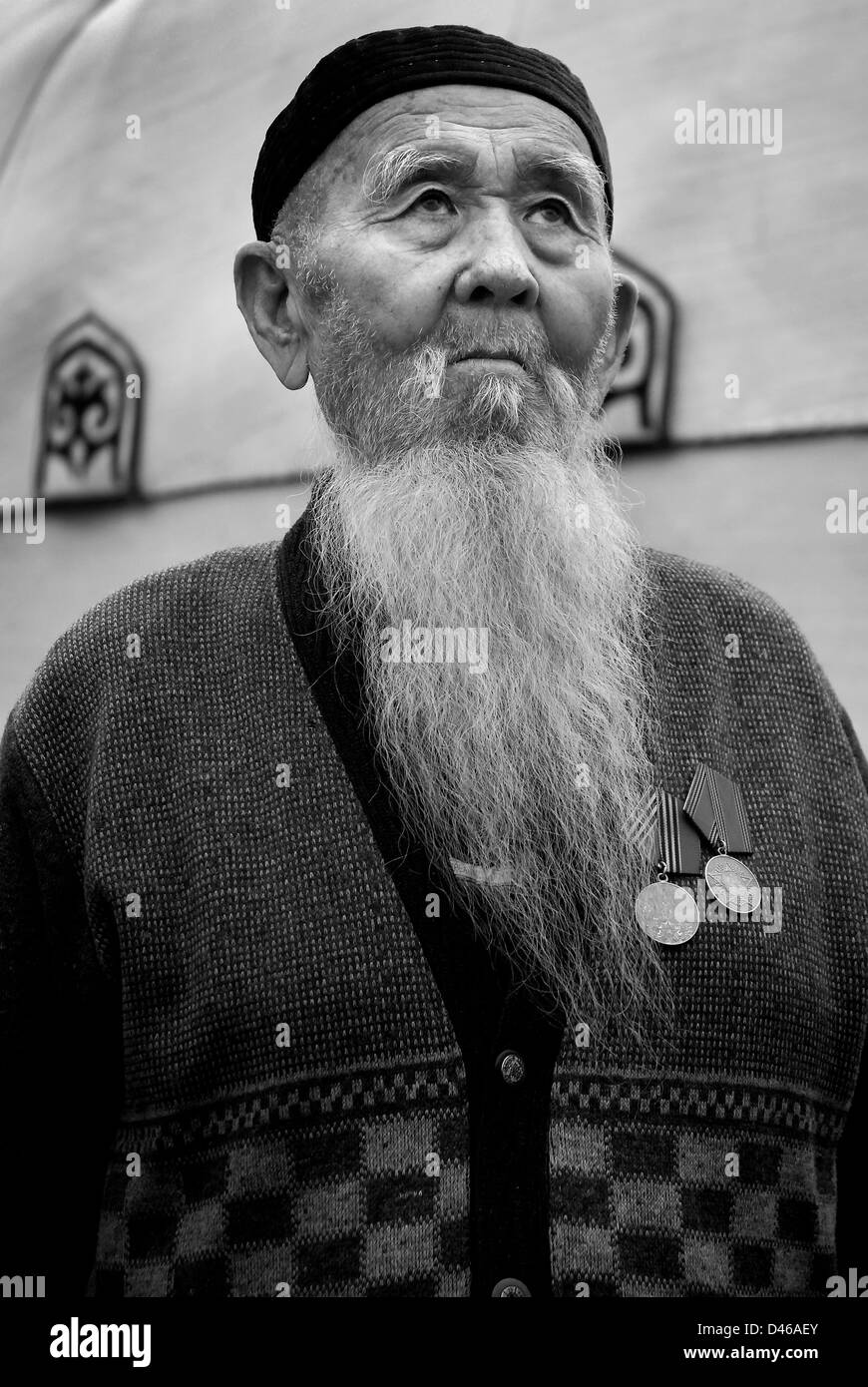 War veteran, Almaty, Kazakhstan Stock Photo