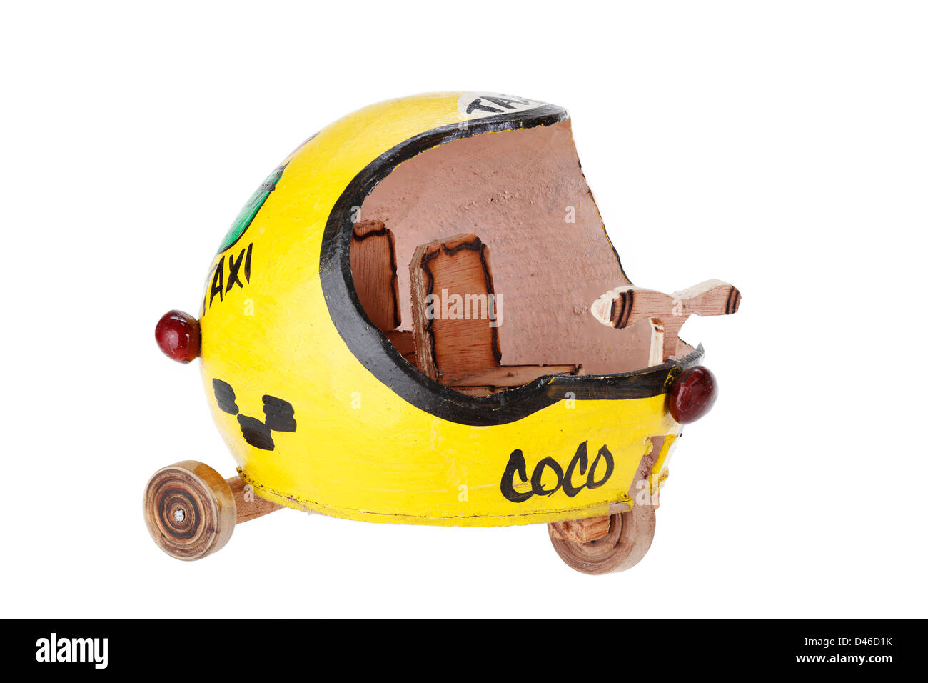 Model Toy Of A Cuban Three Wheeled Coco Taxi, A Modified Motorcycle That Can Carry Three Passengers Stock Photo