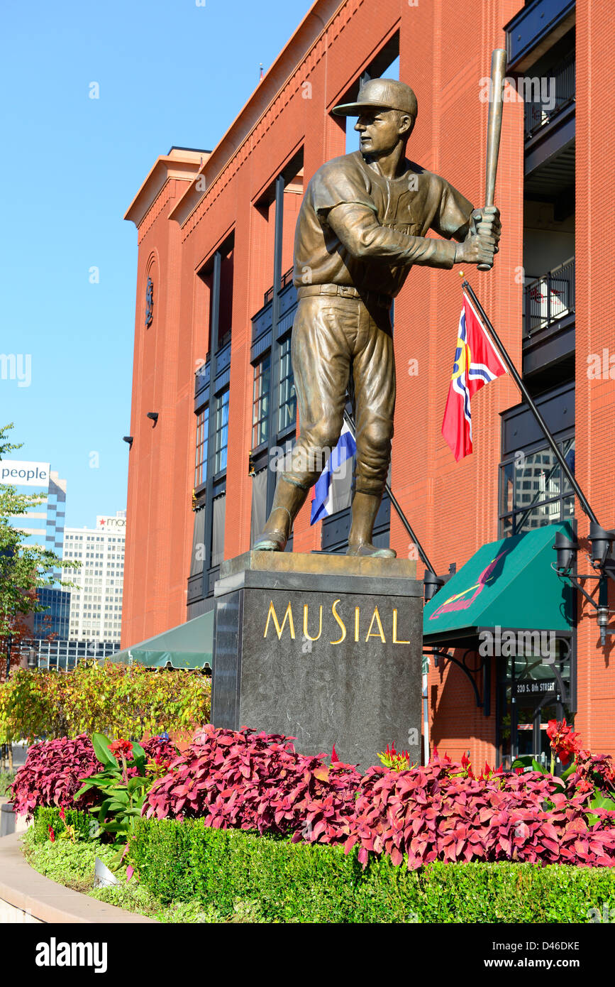 Memorial around Bob Gibson’s statue at Bush Stadium, Saint Louis r