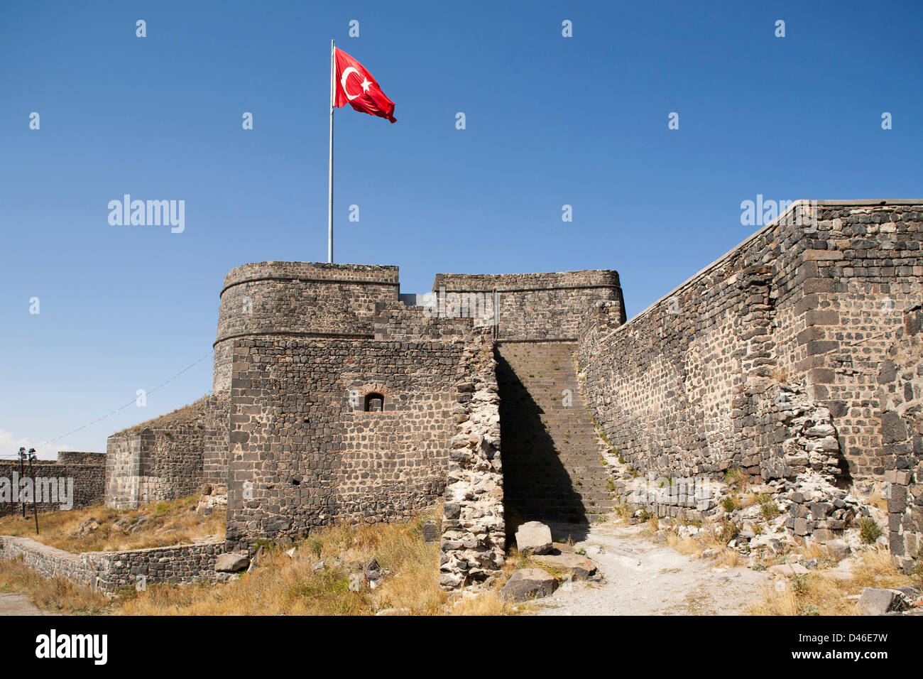 castle, town of kars, north-eastern anatolia, turkey, asia Stock Photo