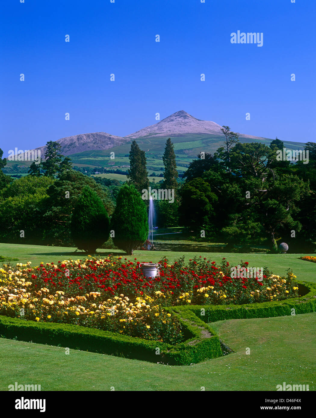 Powerscourt Gardens, Sugar Loaf Mountain, County Wicklow, Ireland Stock