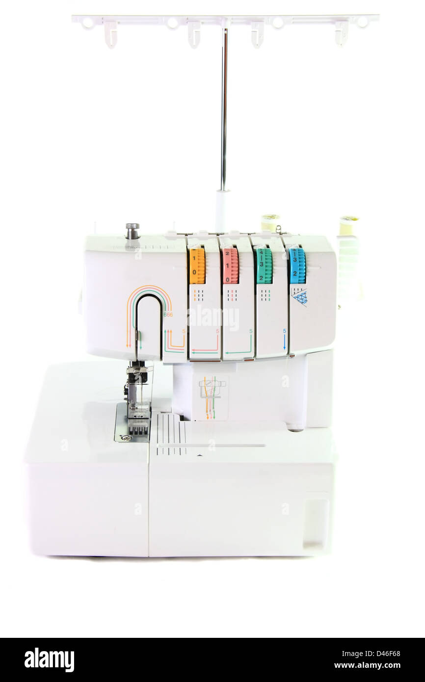sewing machine type of home on white isolated Stock Photo Alamy