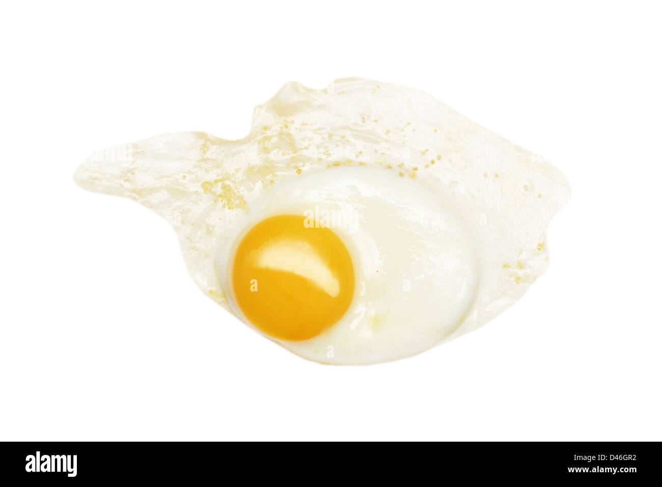 Fried egg isolated on white Stock Photo