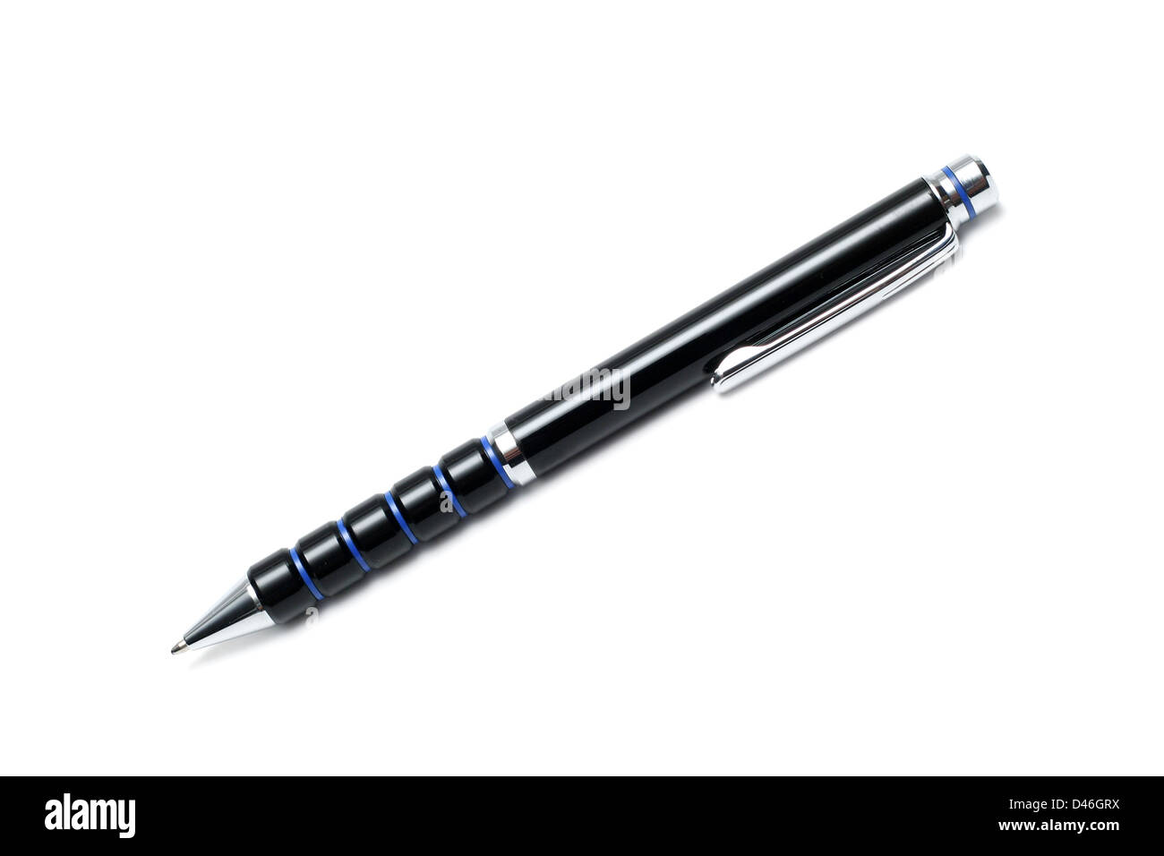 Black pen isolated on white background Stock Photo - Alamy