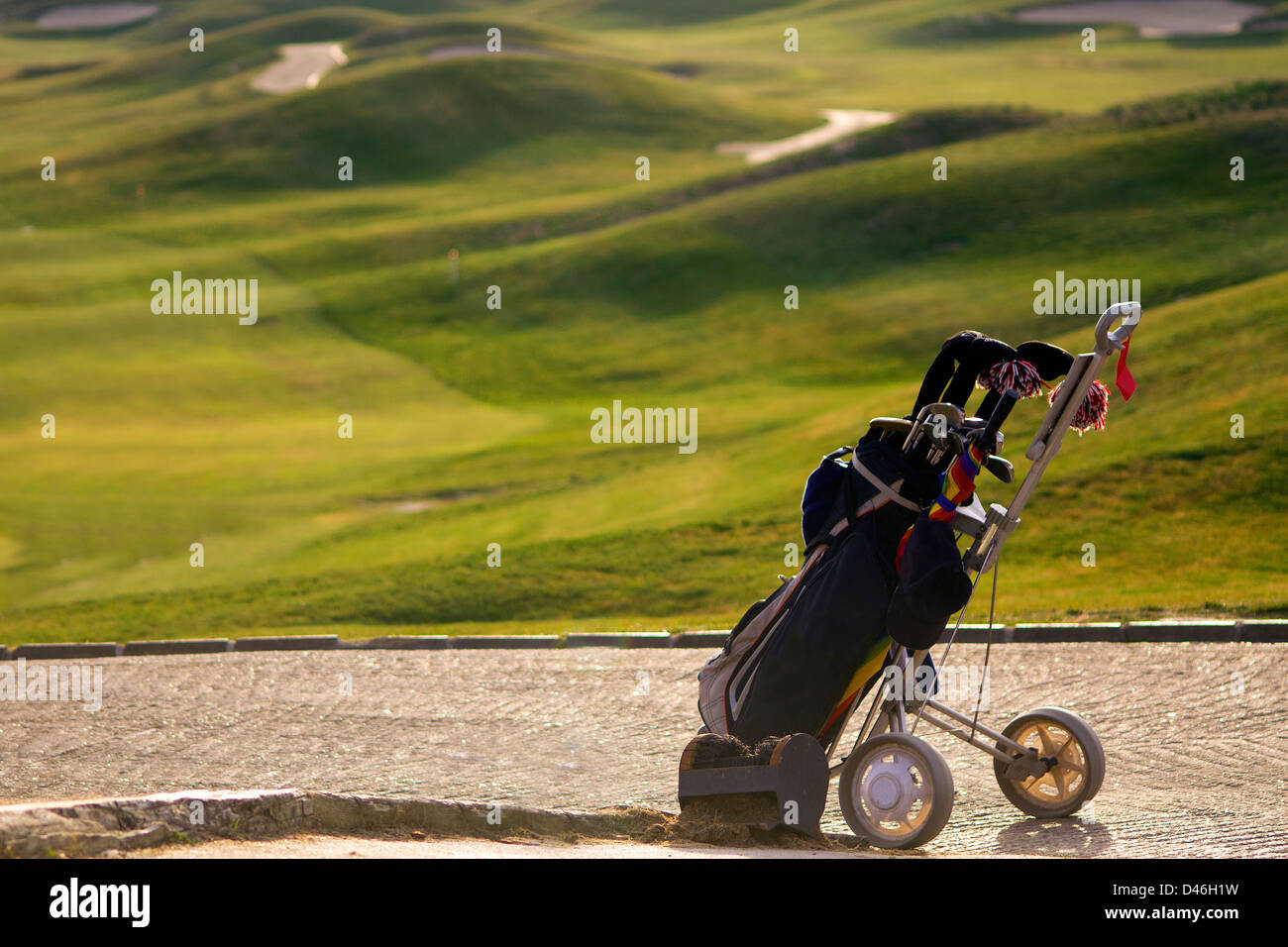 Professional golf gear on the golf course Stock Photo