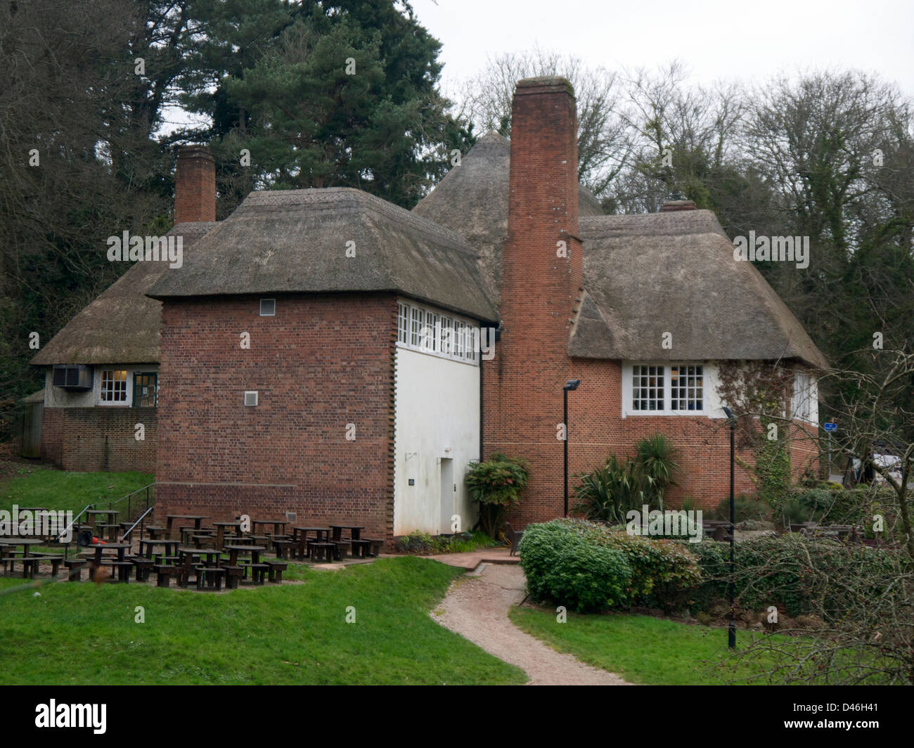 The Drum Inn at Cockington Stock Photo