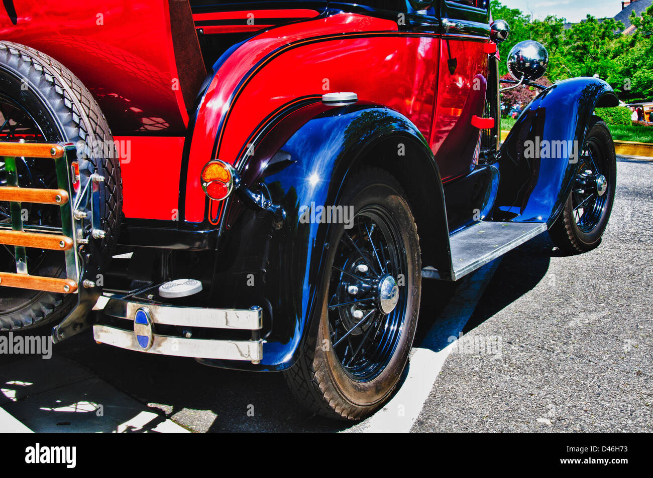 Model A Ford, Antique Car Show, Armstrong Street, Old Town Fairfax, Virginia Stock Photo