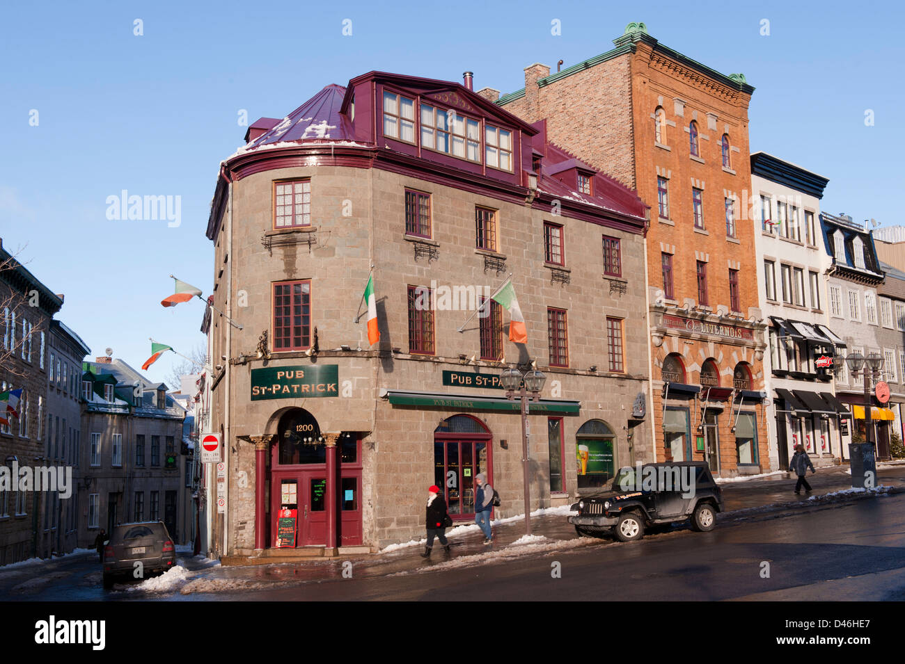 St Patrick Irish pub in Quebec City, Canada Stock Photo Alamy