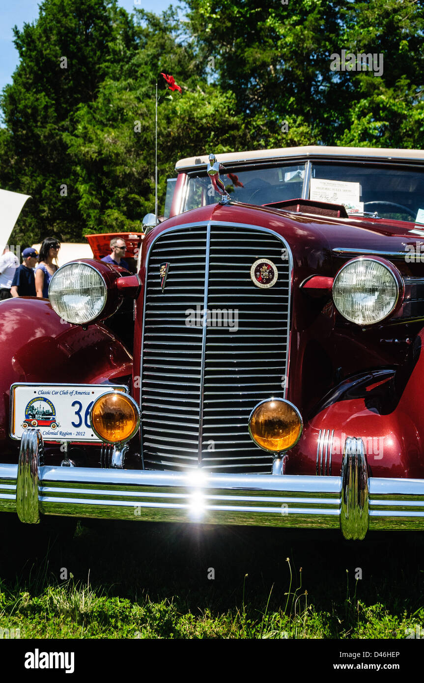 1936 Cadillac Fleetwood, Antique Car Show, Sully Historic Site, Chantilly, Virginia Stock Photo