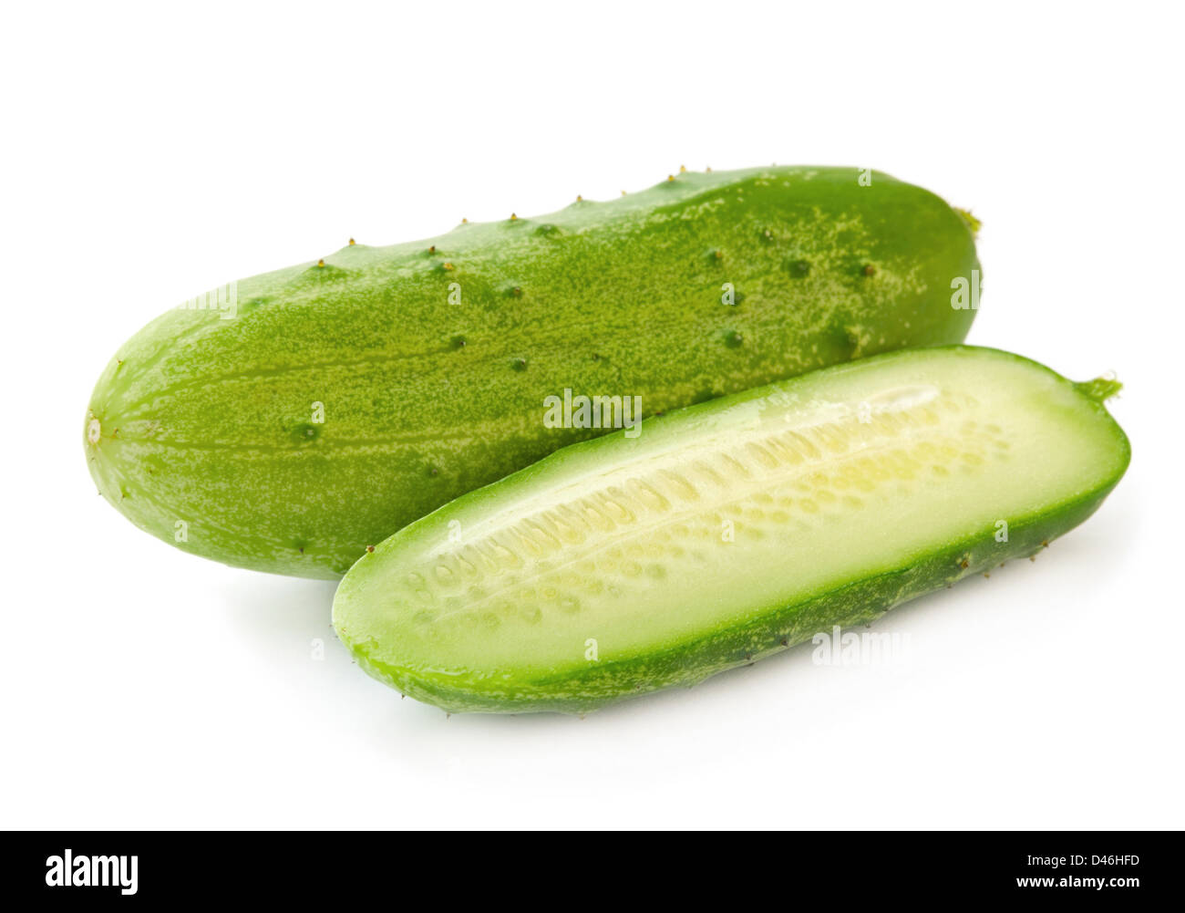 Cucumber isolated on white background Stock Photo