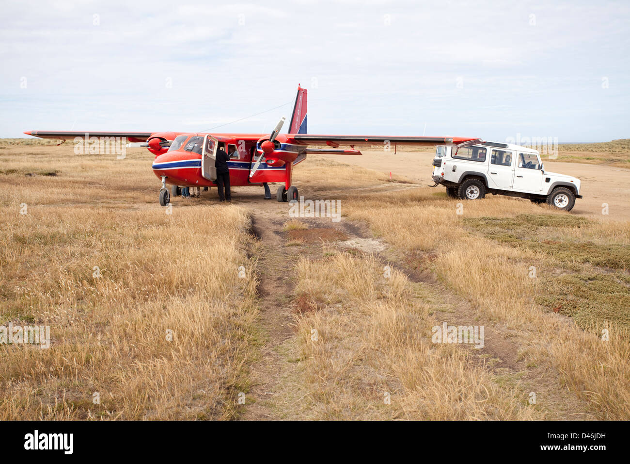 Britten-Norman BN-2B Islander Aircraft, Falkland Islands Stock Photo