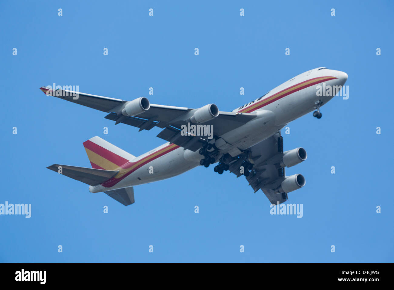 Airplane in the air Stock Photo