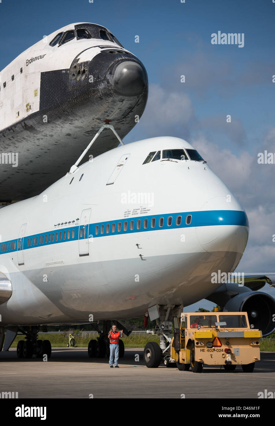 Space Shuttle Endeavour was transported on the 747 Shuttle Carrier ...