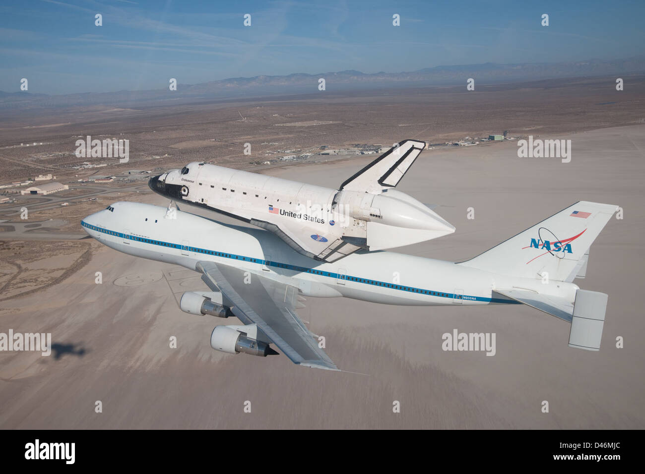 Space Shuttle Endeavour was transported over California on the Shuttle ...