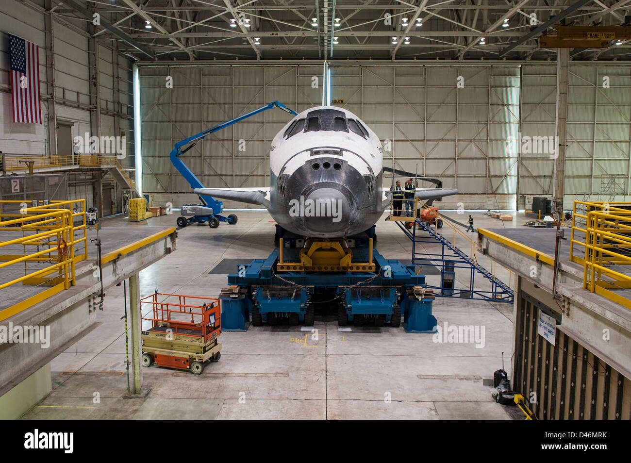 Space Shuttle Endeavour (OV-105) was transported over land to Los ...