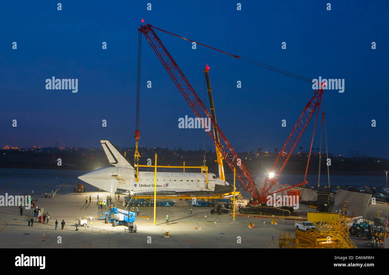 The Space Shuttle Endeavour was transported from Los Angeles ...