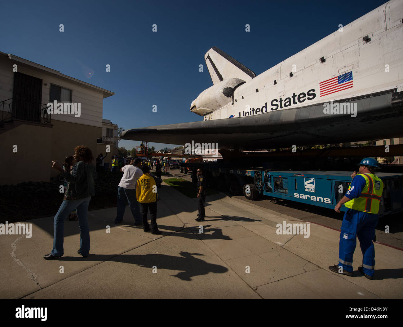The Space Shuttle Endeavour was transported across Los Angeles on the ...