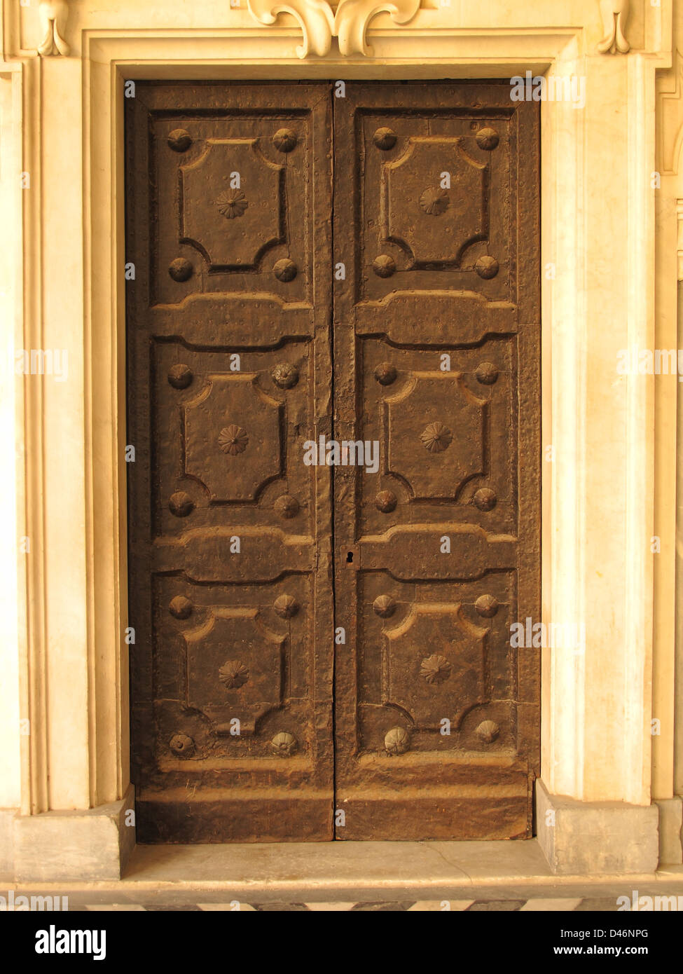 Door of the monastery Stock Photo