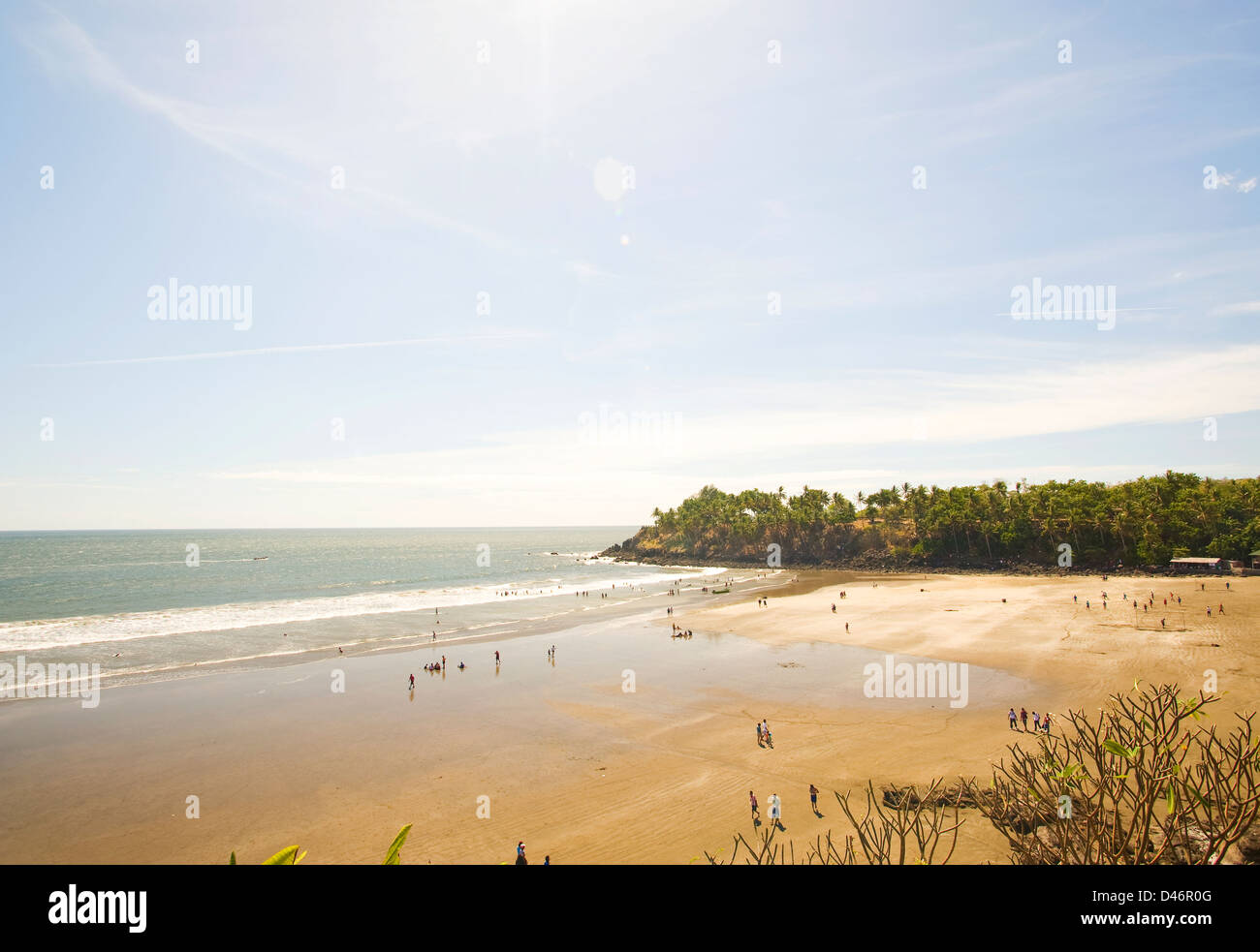 View from Las Flores Resort; Playa El Cuco, El Salvador Stock Photo