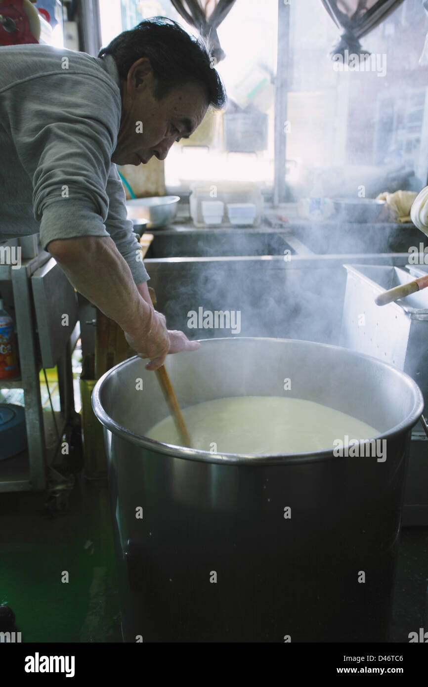 Tofu Maker at Work Stock Photo - Alamy