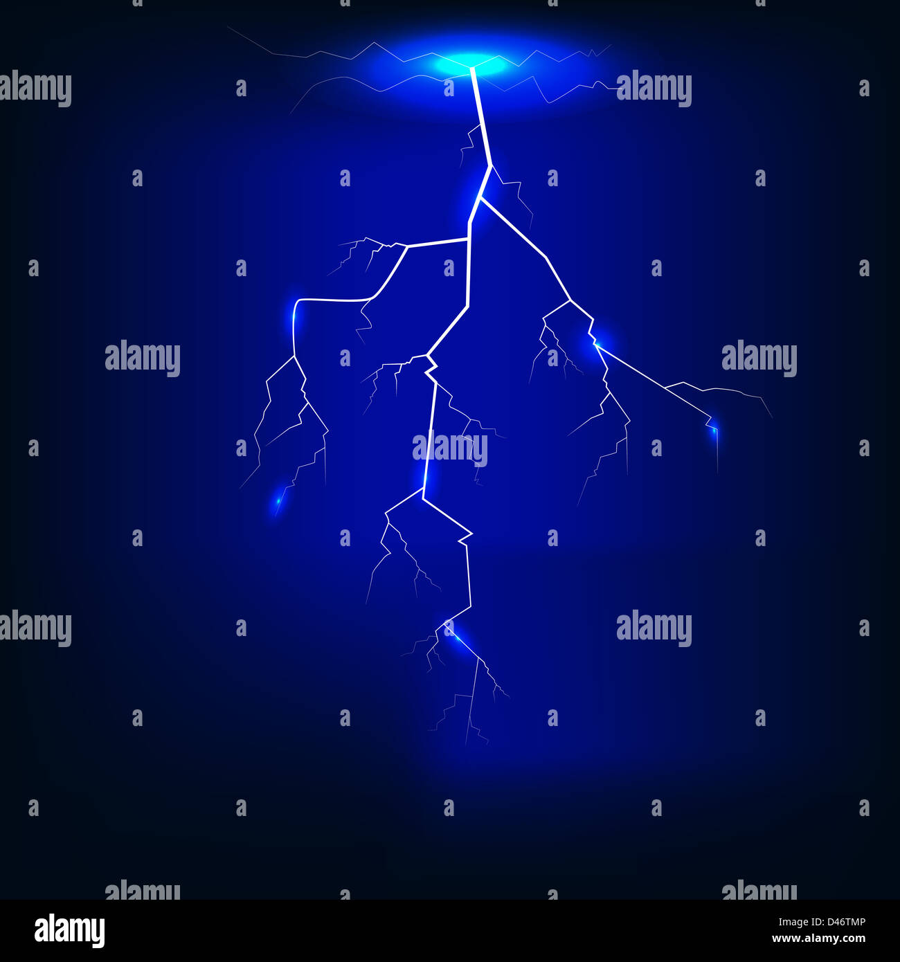 Vector illustration of Lightning of dark blue background Stock Photo ...