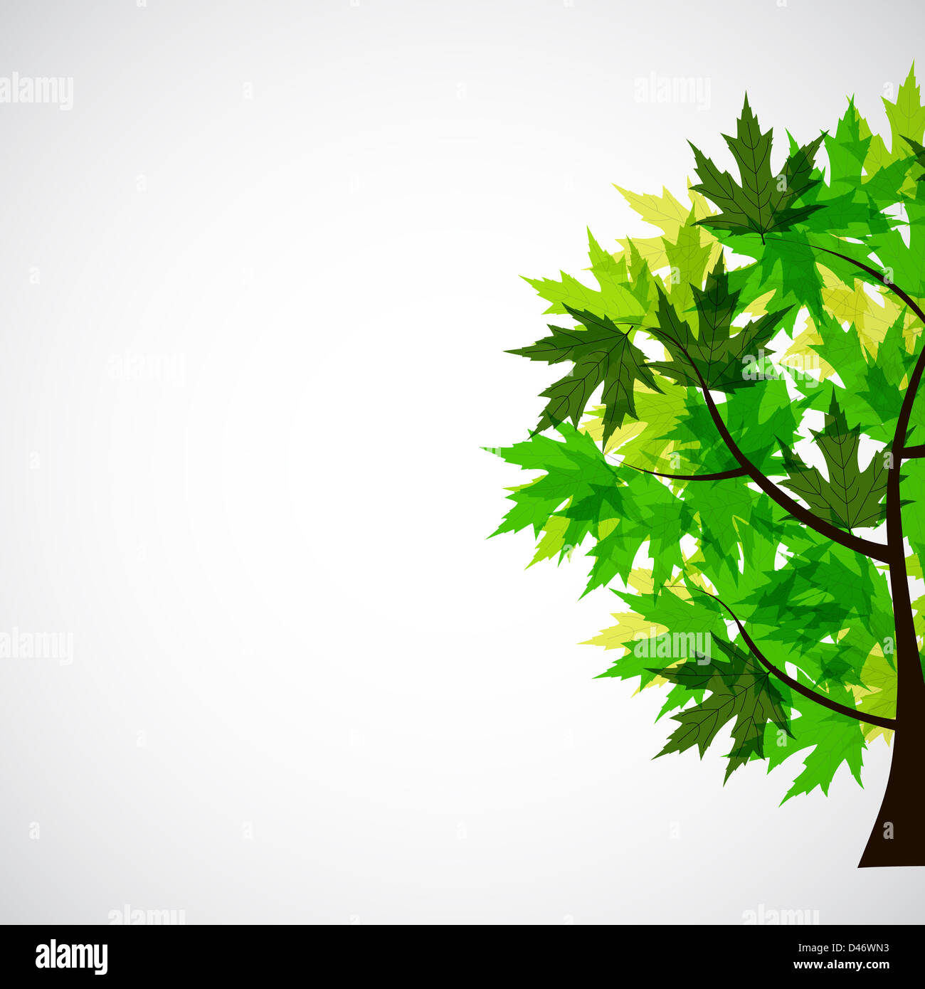 Abstract Vector spring tree illustration Stock Photo - Alamy