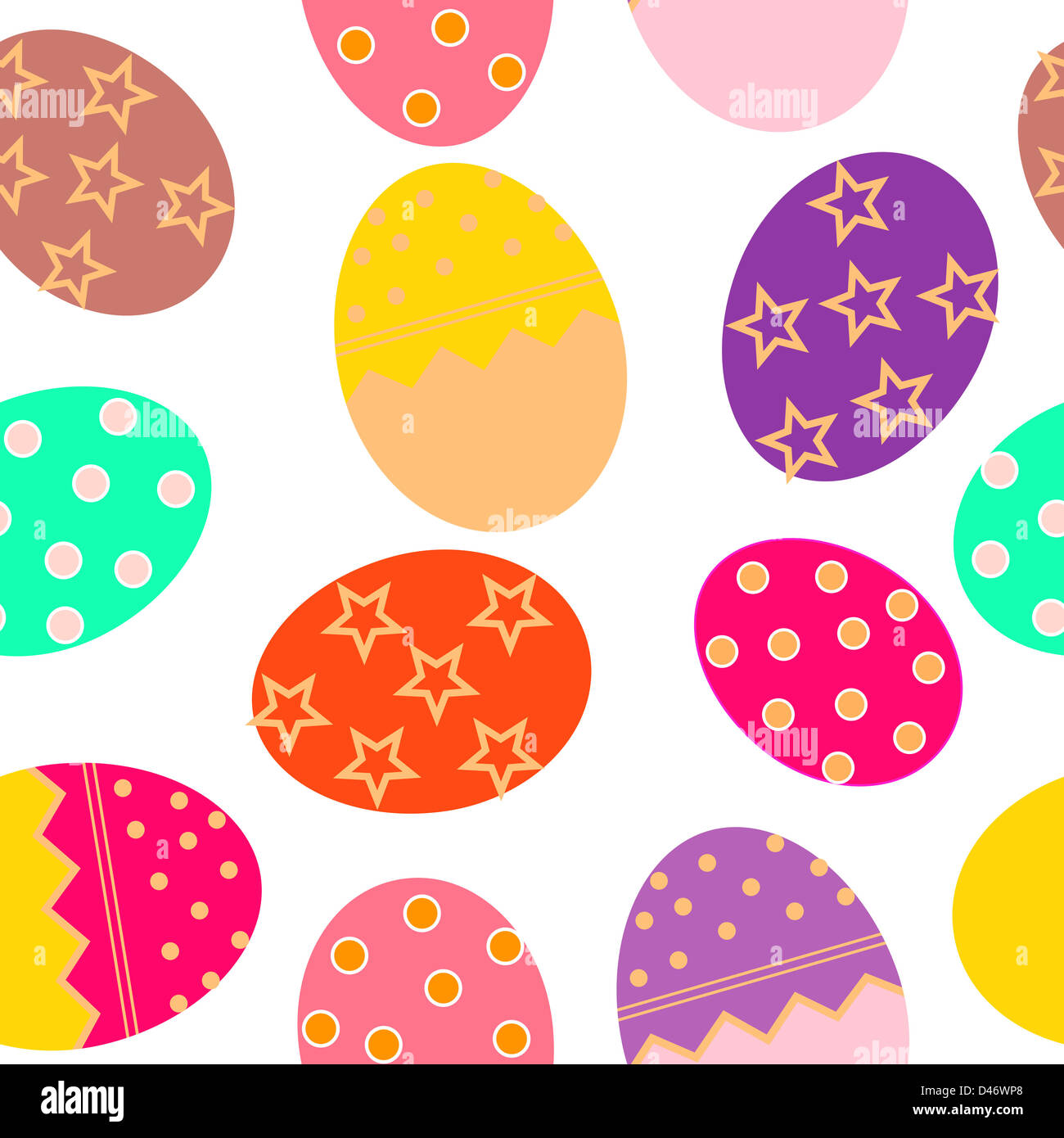 Vector Easter Seamless pattern with eggs background Stock Photo - Alamy