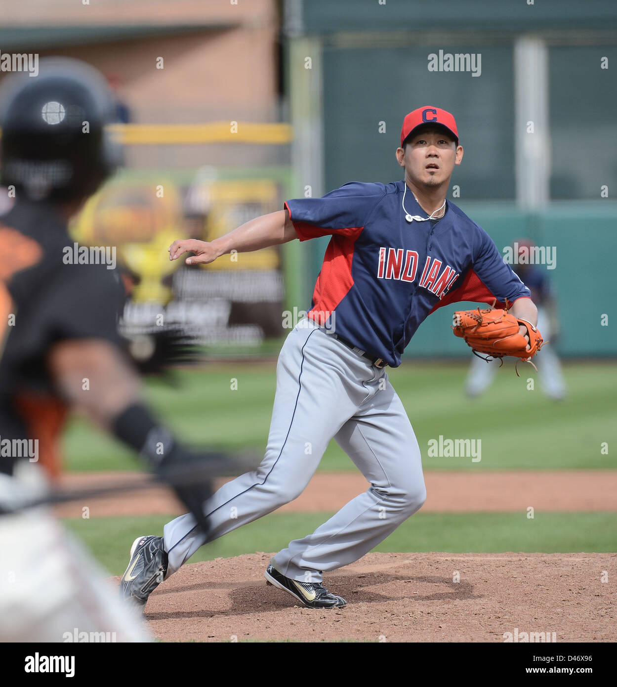 Daisuke Matsuzaka (Indians), Kensuke Tanaka (Giants), MARCH 5, 2013 ...