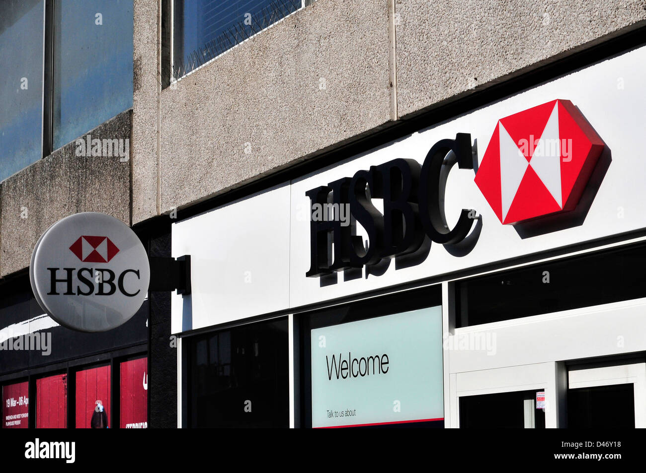 Sign for HSBC bank, London, UK. Stock Photo