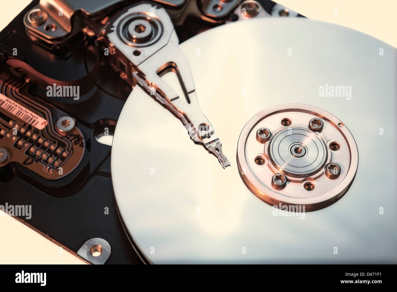 Computer Hard Disk Drive on white Stock Photo