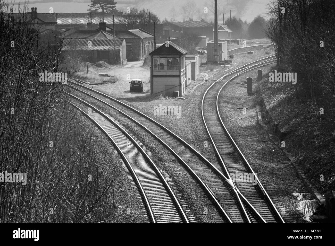 Manton Railway Junction at the site of the now defunct Manton Station in the county of Rutland, England, UK Stock Photo