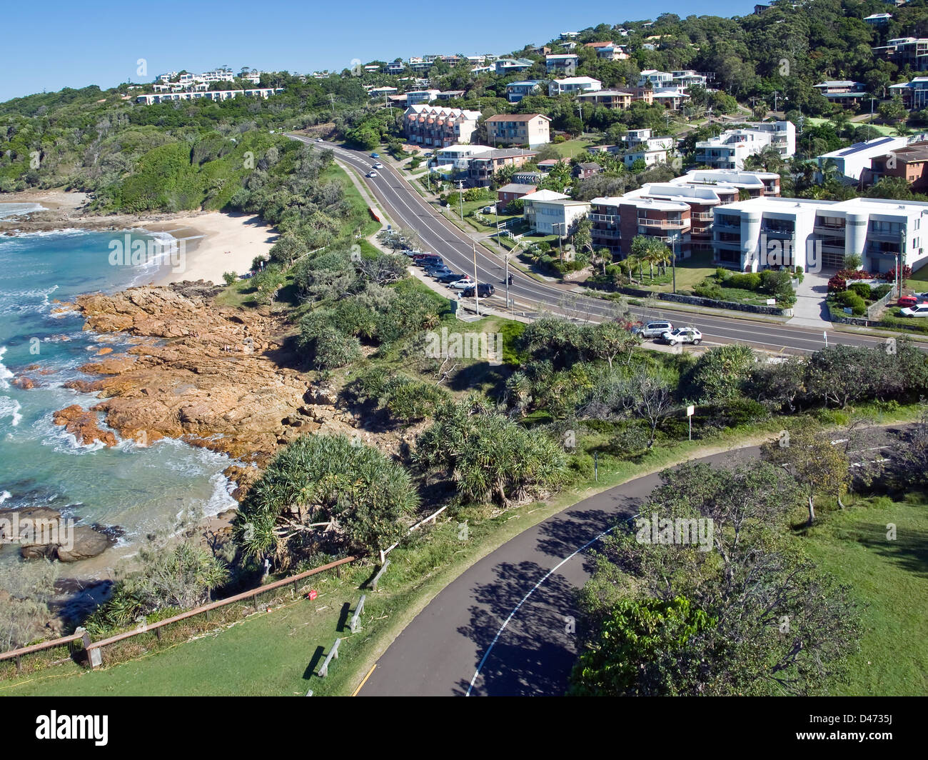 First Bay Coolum Beach Sunshine Coast Queensland Australia Popular tourist Holiday destination Stock Photo