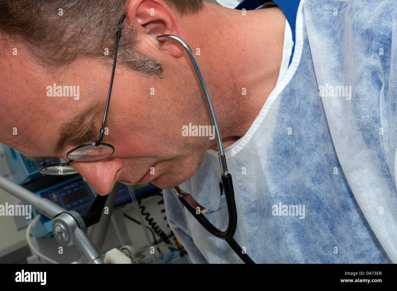 A doctor performing an endoscopic procedure Stock Photo Alamy