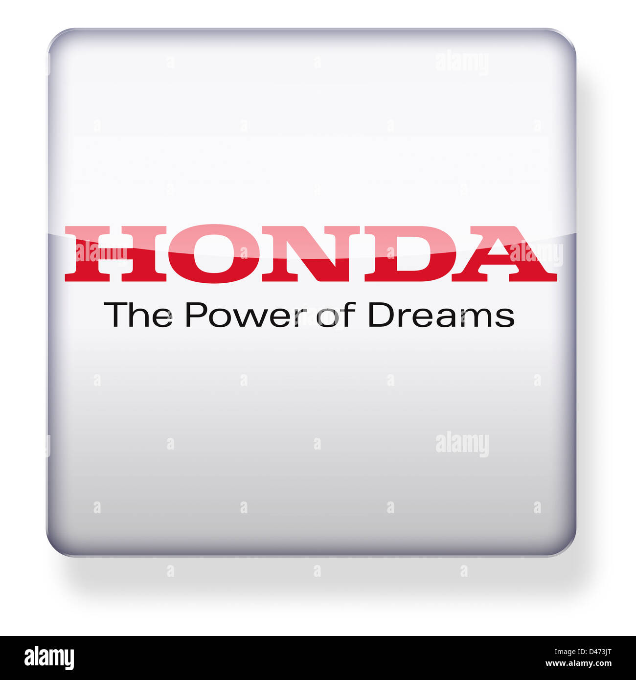 Honda logo as an app icon. Clipping path included. Stock Photo