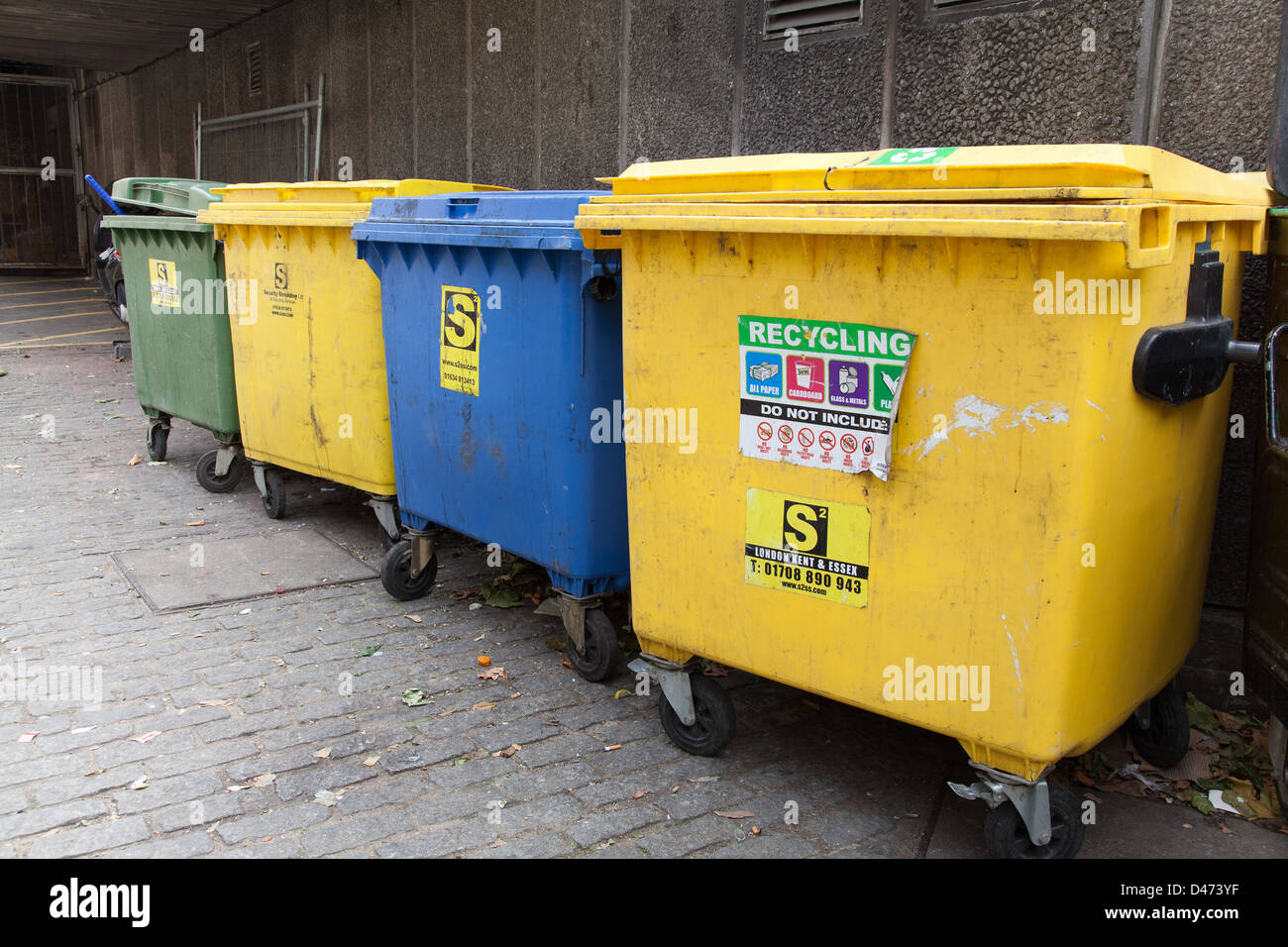 Recycling Waste Bin Tontarelli Yellow White Green (6 Units) –