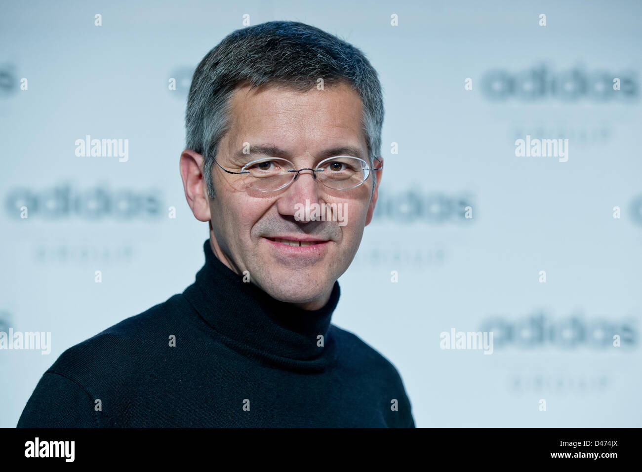 adidas CEO Herbert Hainer poses during the company's financial statement press conference in Herzogenaurach, Germany, 07 March 2013. Photo: DANIEL KARMANN Stock Photo