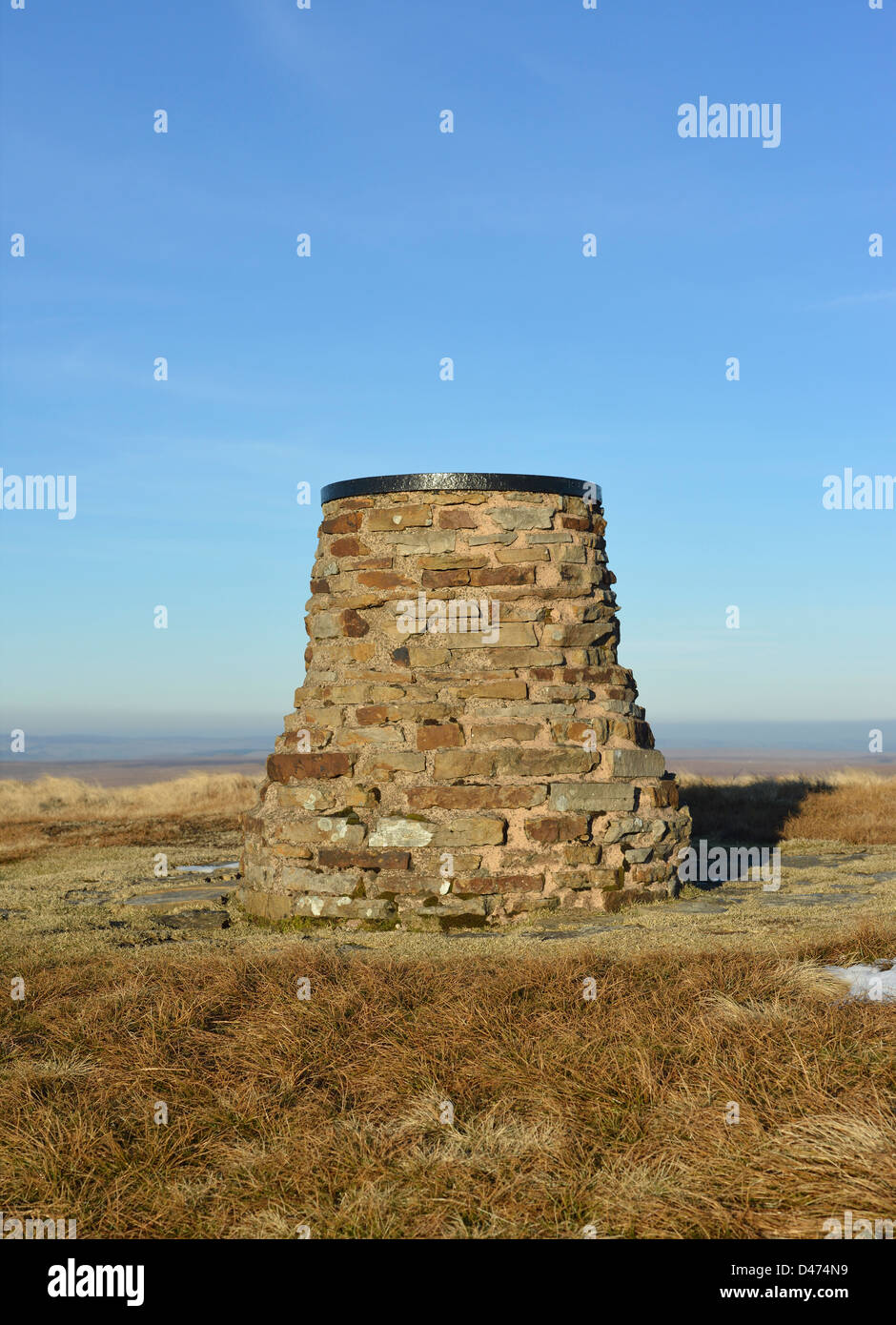 Viewpoint cairn. Hartley Fell, Cumbria, England, United Kingdom, Europe. Stock Photo