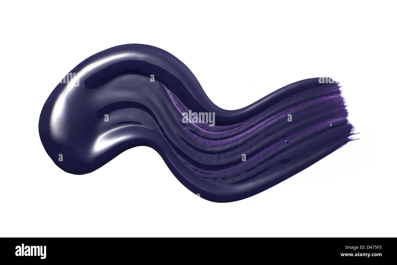 Purple squiggle cut out white background Stock Photo
