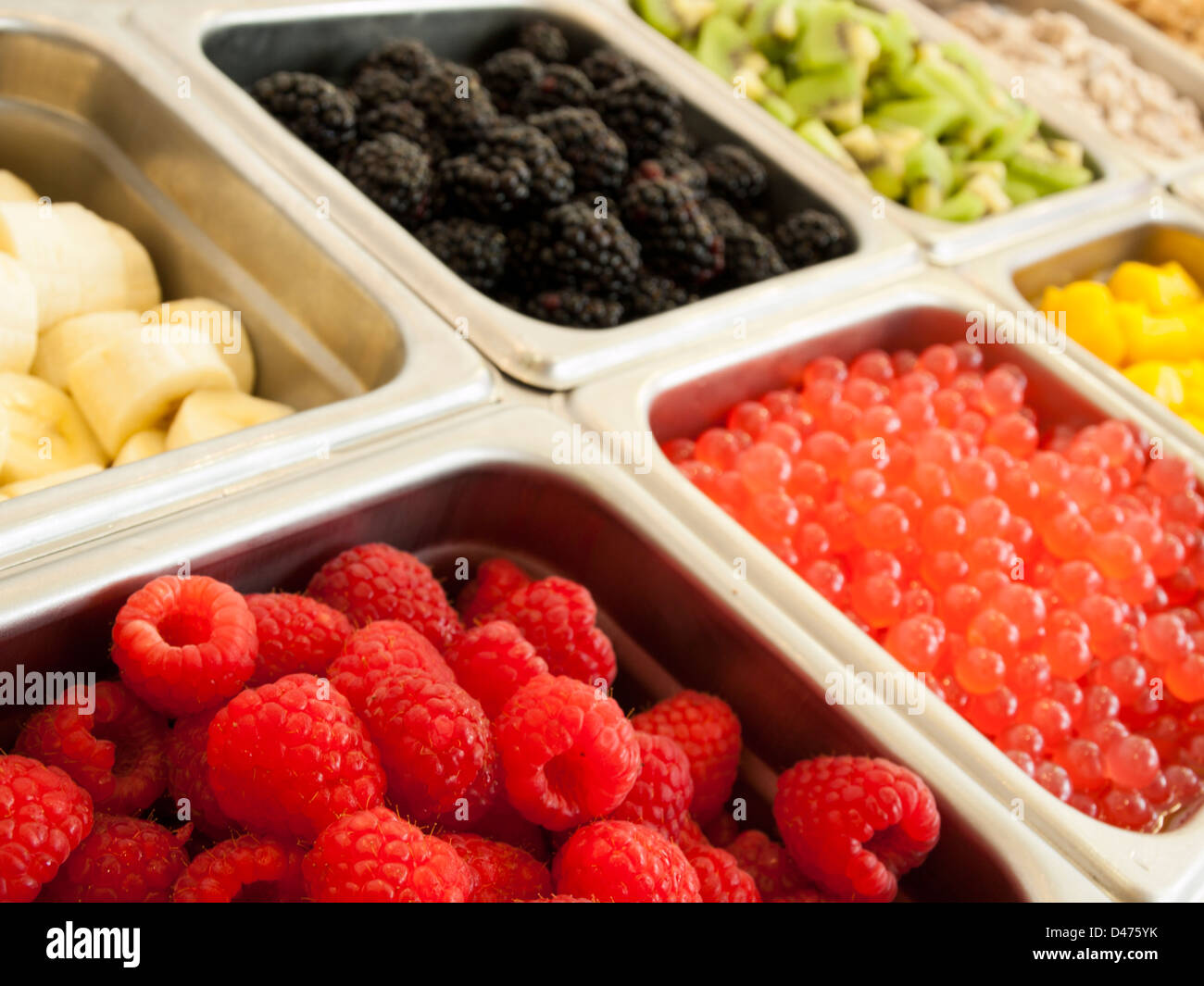 Frozen Yogurt Toppings Bar Yogurt Toppings Ranging From Fresh