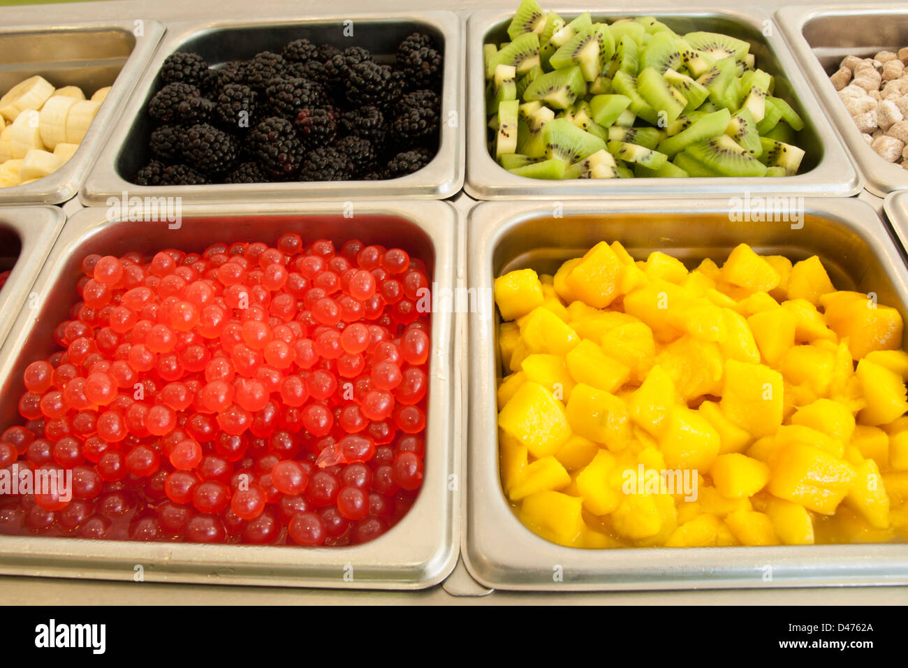 Frozen Yogurt Toppings Bar Yogurt Toppings Ranging From Fresh