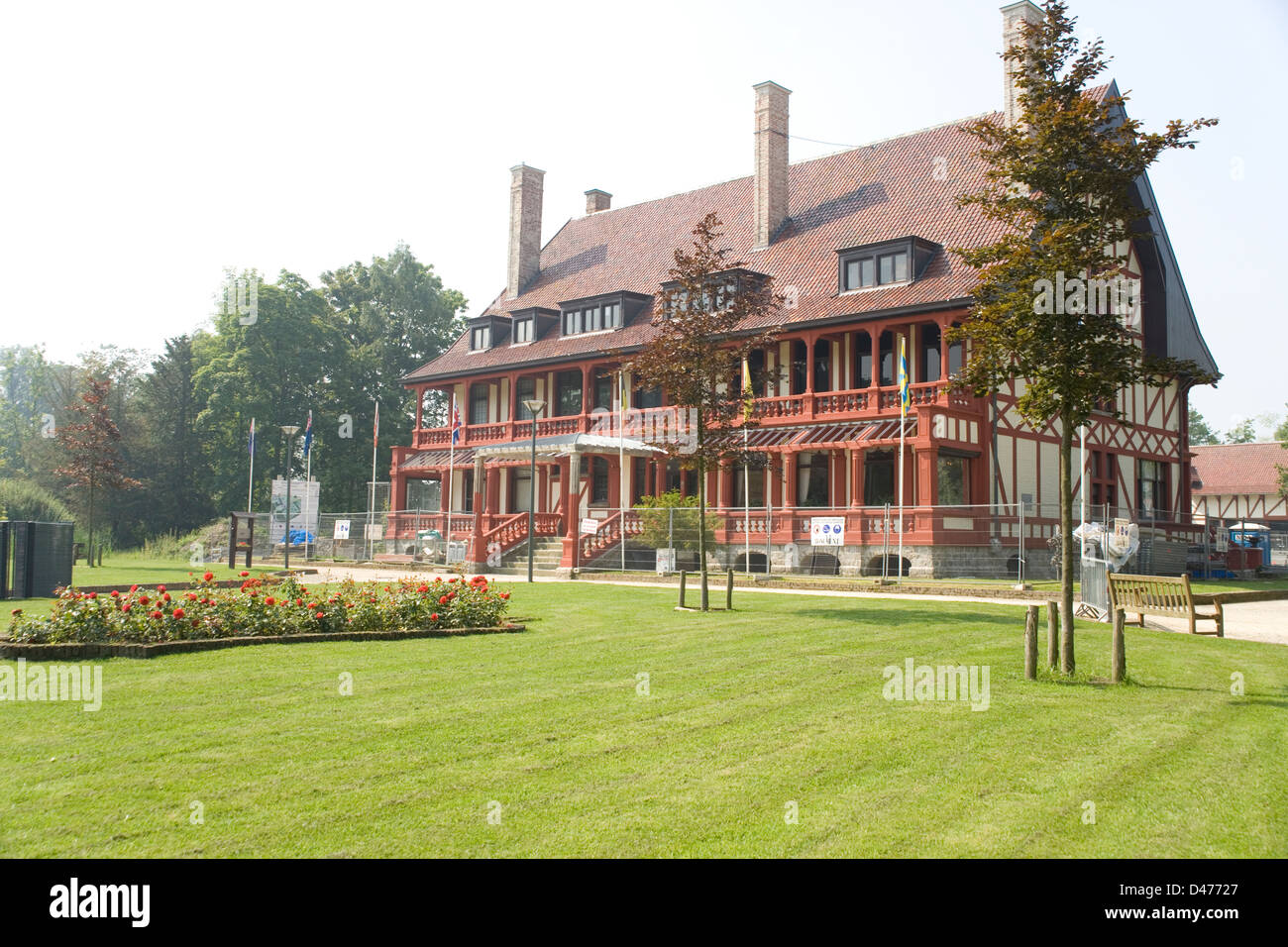 Zonnebeke chateau First World War Museum in Flanders Belgium Stock Photo