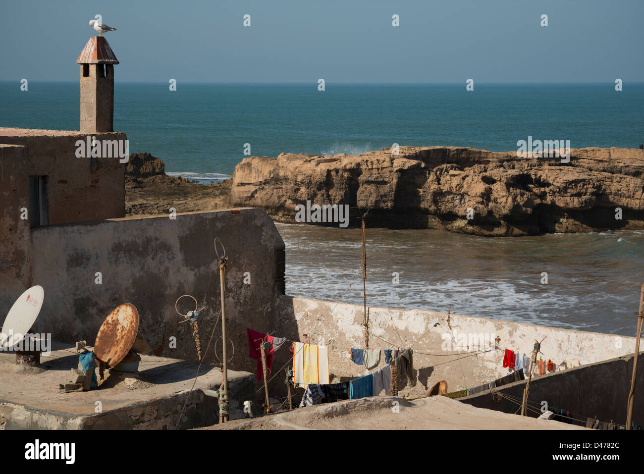 Rooftop views from the Medina of Essaouira, Morocco Stock Photo