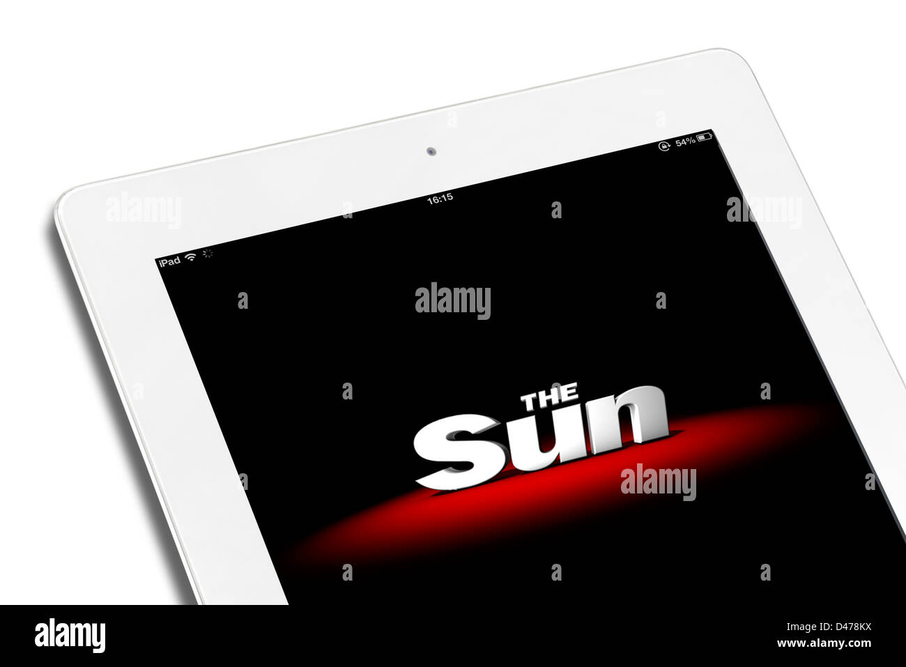The Sun newspaper app on a 4th Generation iPad, UK Stock Photo