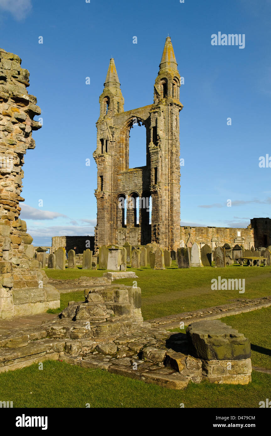 East Tower of St. Andrews Cathedral, St. Andrews, Fife, Scotland,UK. Stock Photo
