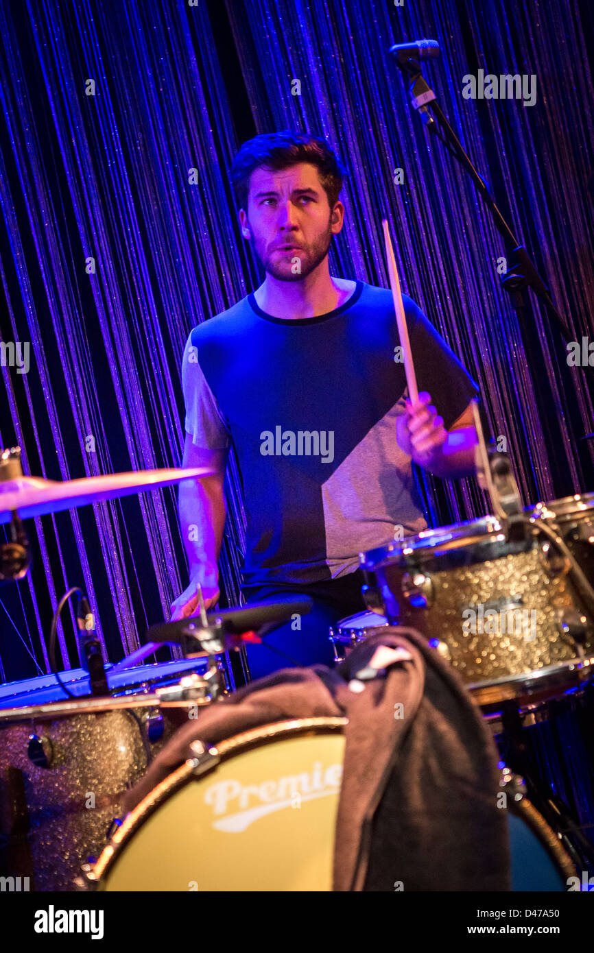 March 06, 2013 The British indie band Everything Everything performs