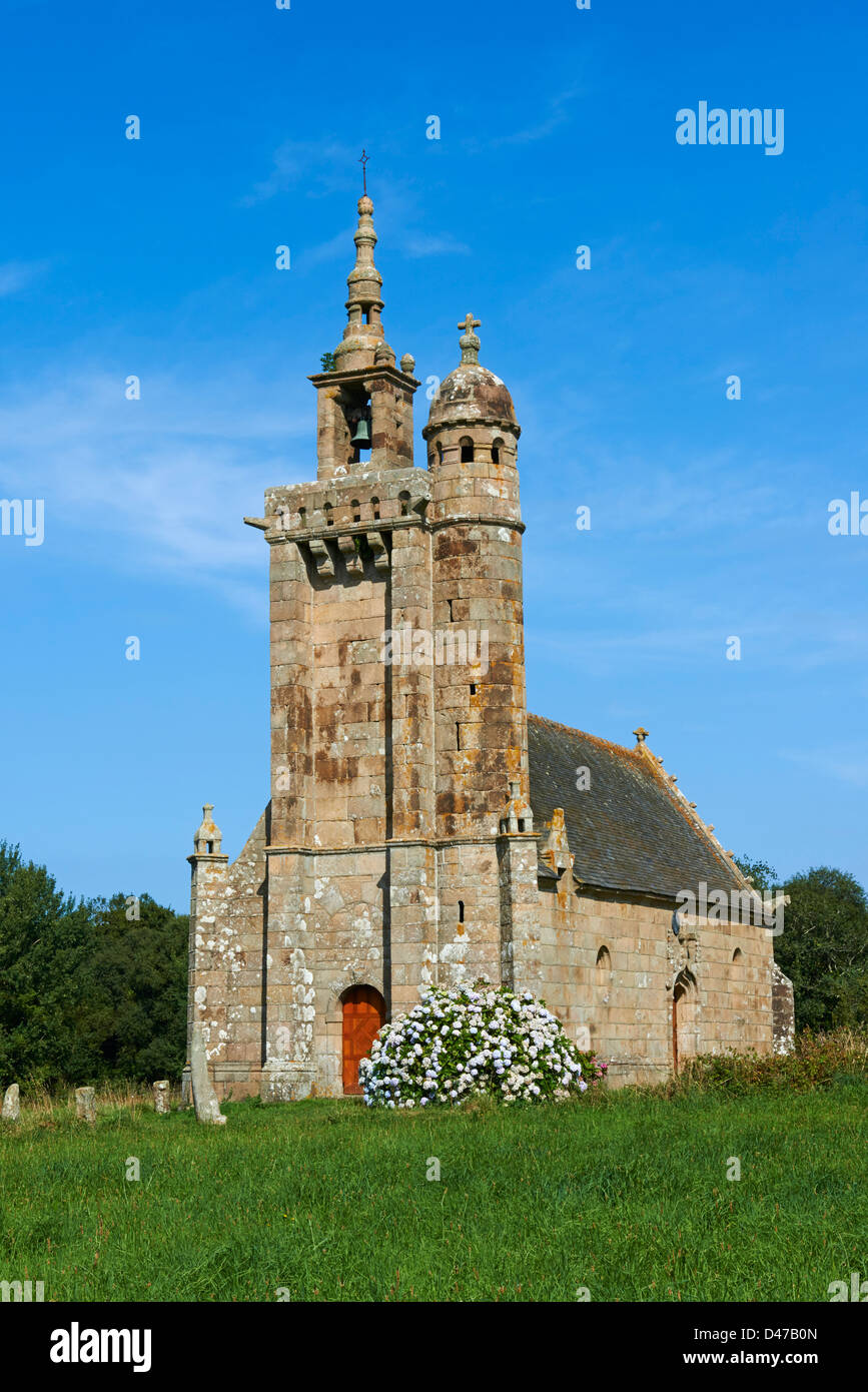 France, Brittany, Cotes d'Armor (22), Pleumeur Bodou, Saint Samson church Stock Photo