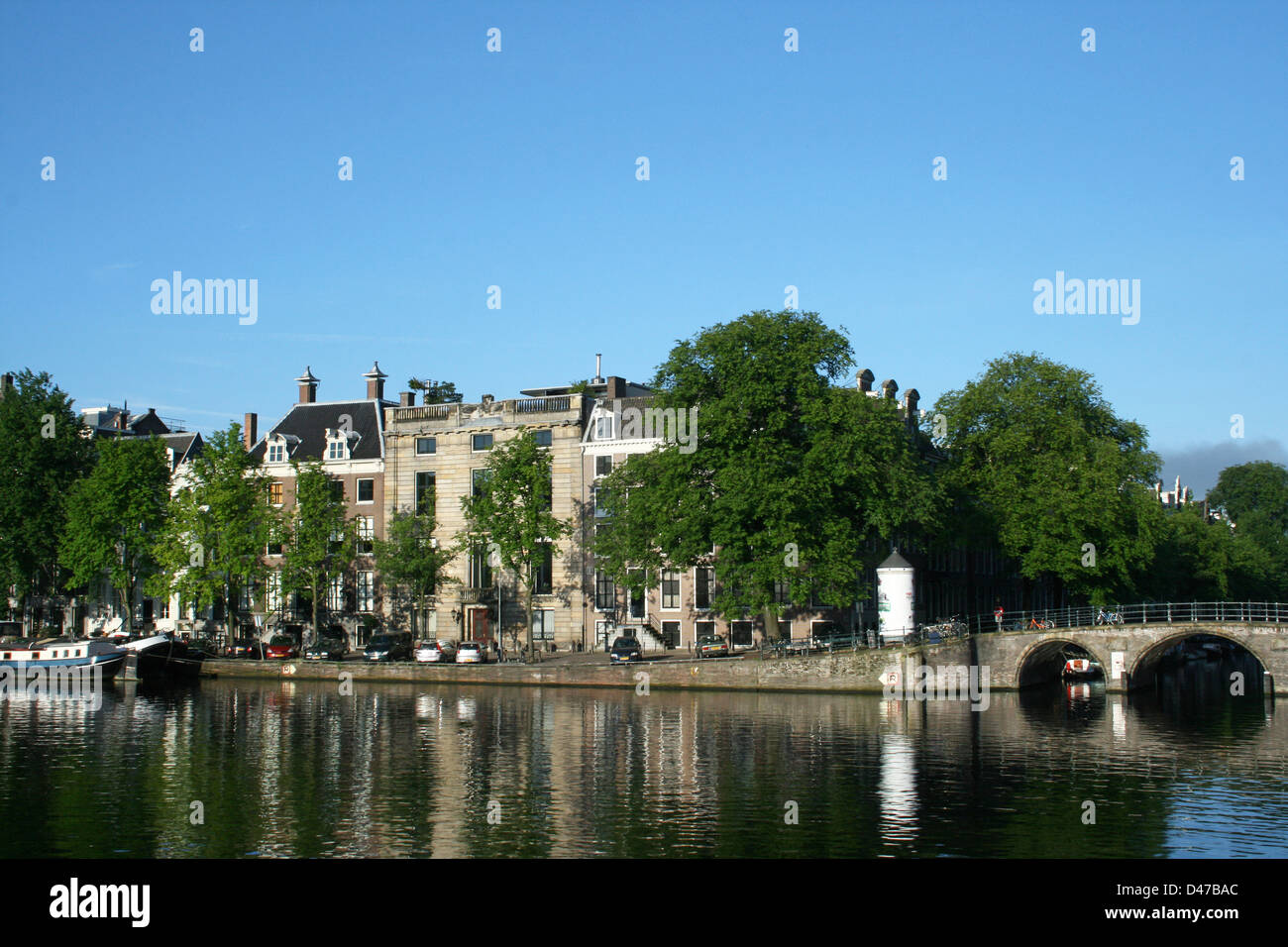 The Netherlands Amsterdam River Amstel Herengracht Stock Photo